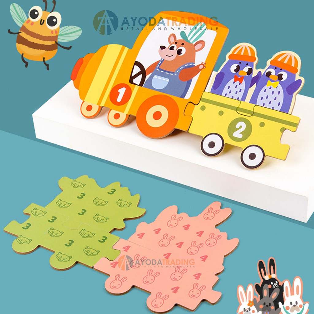 Train Numbers Floor Puzzle Anak