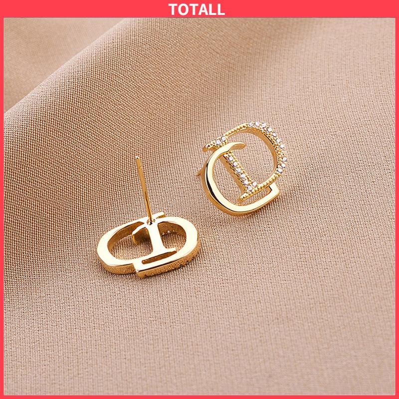 COD 925 Perak Personalised berlian litto anting -anting niche desain anting -anting waktu sederhana-Totall