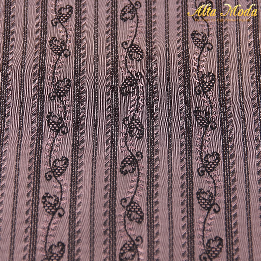 

Alta Moda Kain Jacquard Shirting Paisley Stripe Grey Lavender (1M)