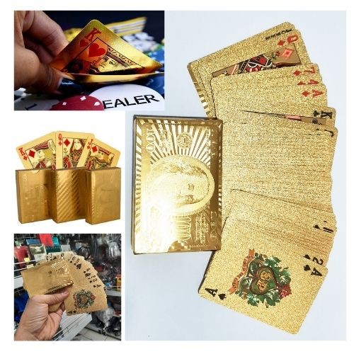 Kartu Truf Remi Poker Lapisan Gold Foil Motif Emas Exclusive 111