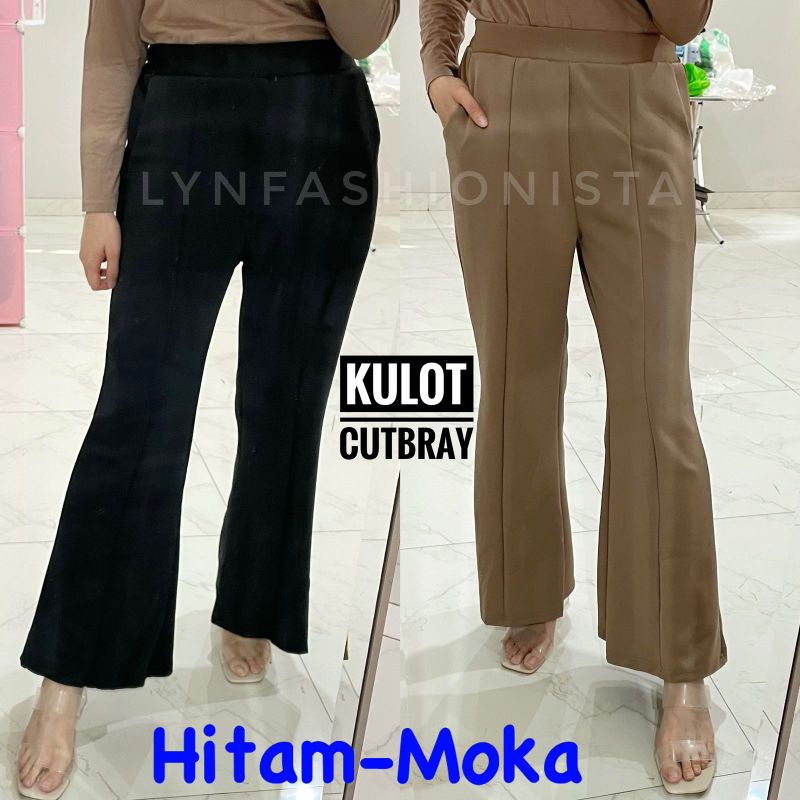 LYNFASHIONISTA-KULOT HIGHWAIST JUMBO ALLSIZE BIGSIZE/KULOT CUTBRAY MURAH/SCUBA PANTS BASIC PREMIUM MELAR STRETCH