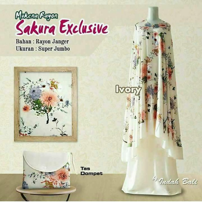 Mukena Bali jumbo / mukena katun adem / premium sakura exclusive