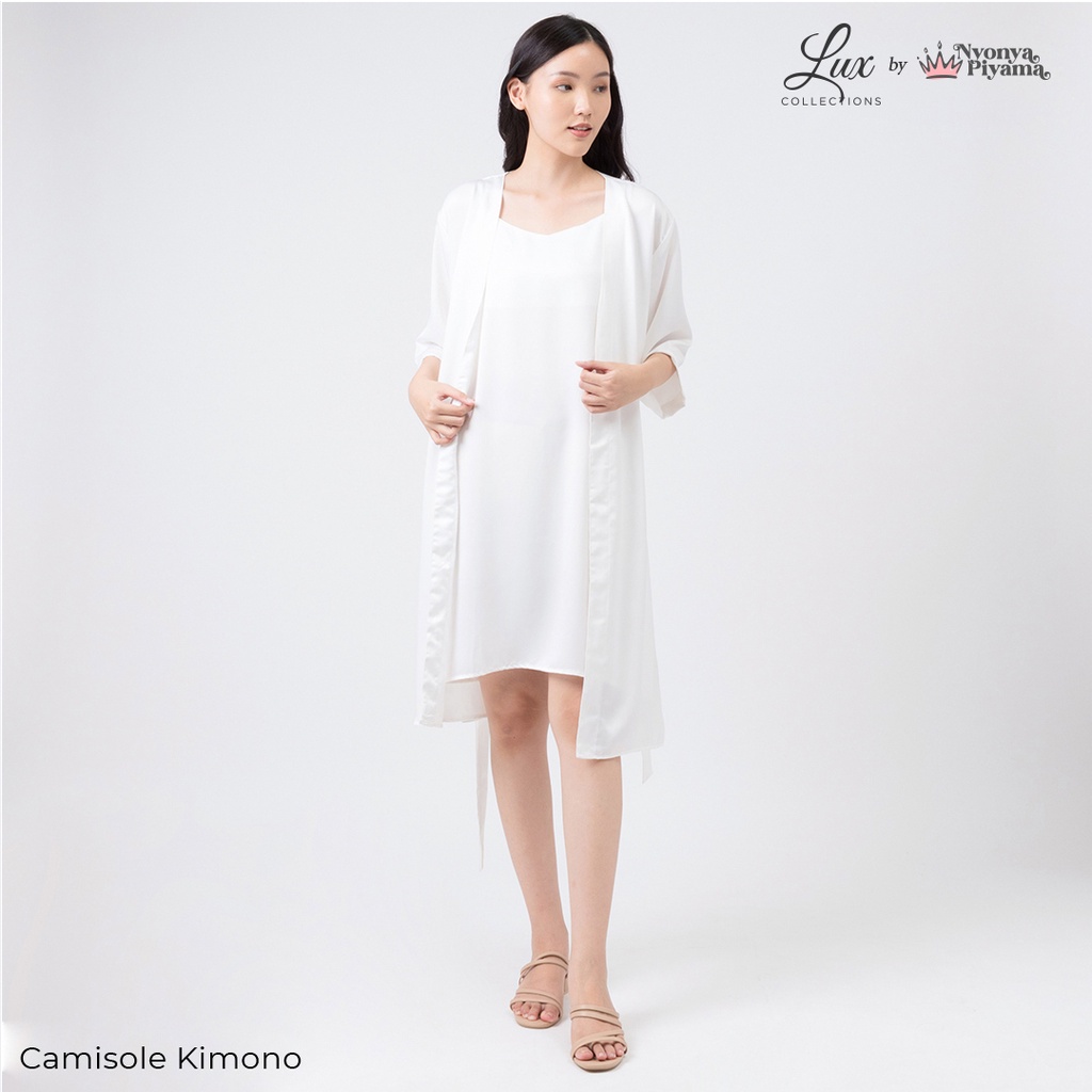 Lux Nyonya Piyama Maxmara Set Piyama (Diamond)-Camisole Kimono