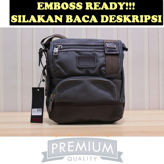 Tas Sling Bag TUMI Barstow Crossbody Premium Gray ~ FREE EMBOSS