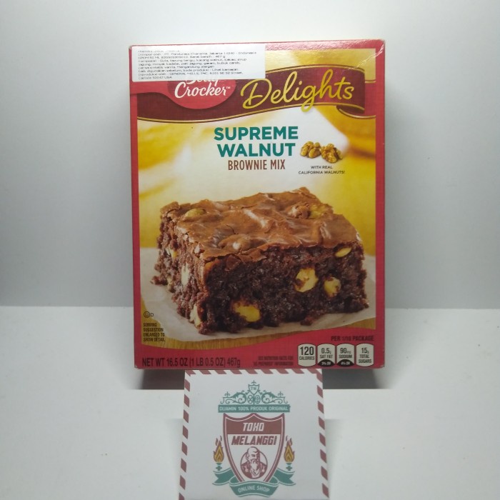 

BISA COD Betty Crocker Delights Supreme Walnut Brownie Mix 467 gr