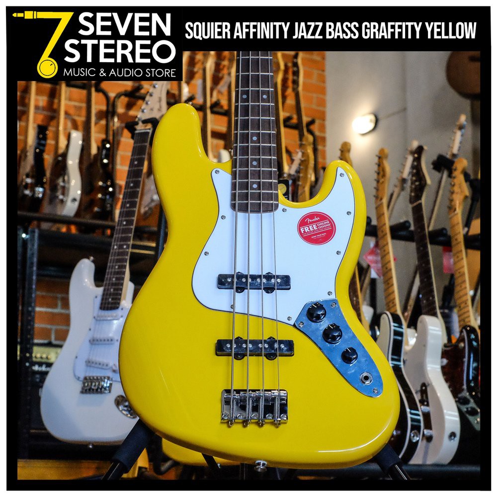 Squier Affinity Jazz Bass Grafitti Yellow