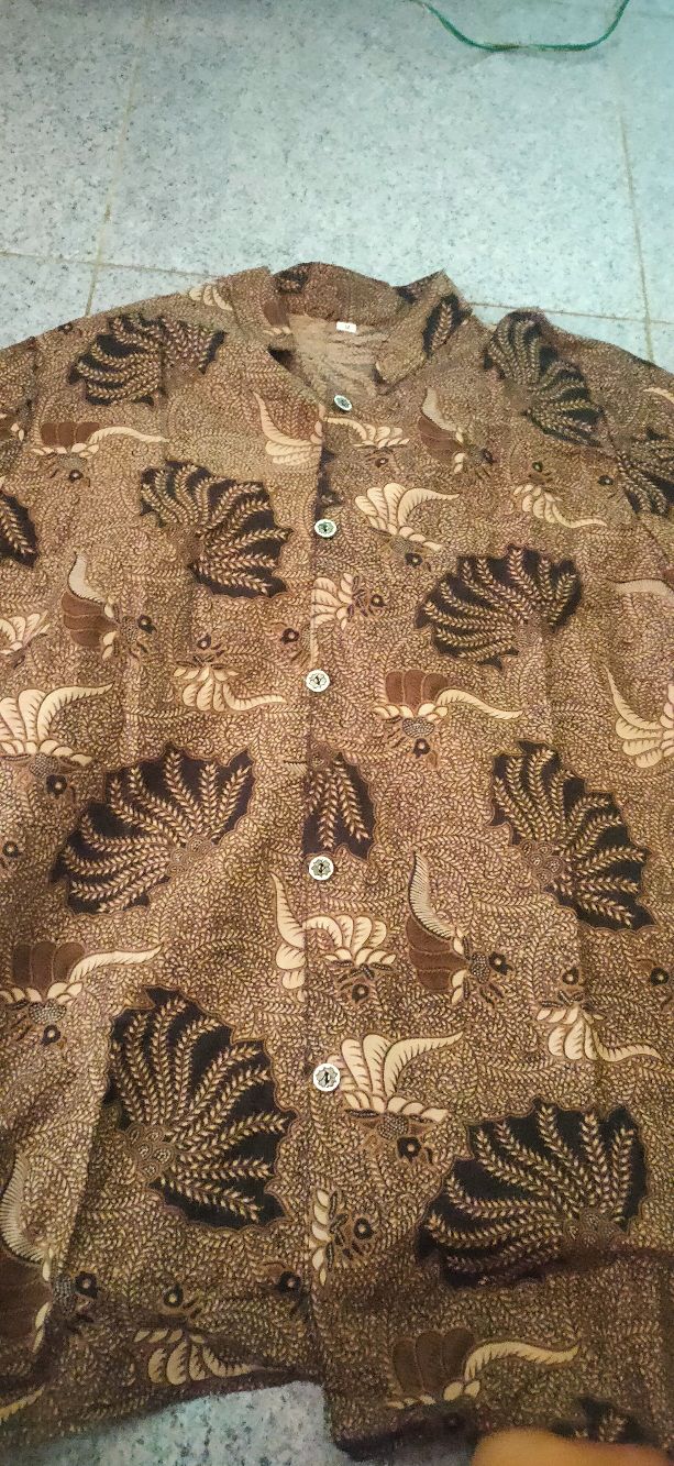 Tey-17 Batik Wanita Asj Sa Hrb026 Kenongo Kemeja Tosca Pendek