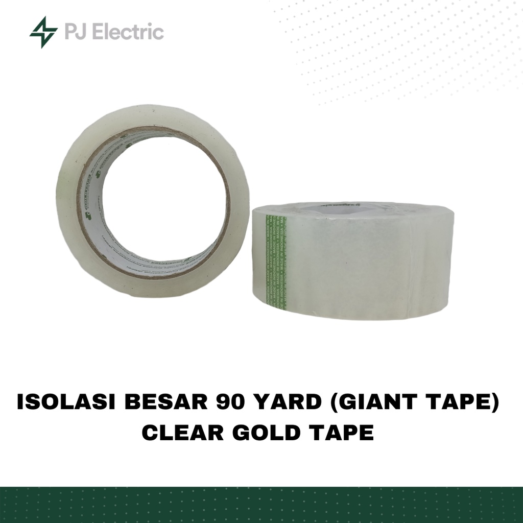 

ISOLASI BESAR 90 YARD (GIANT TAPE) CLEAR GOLD TAPE