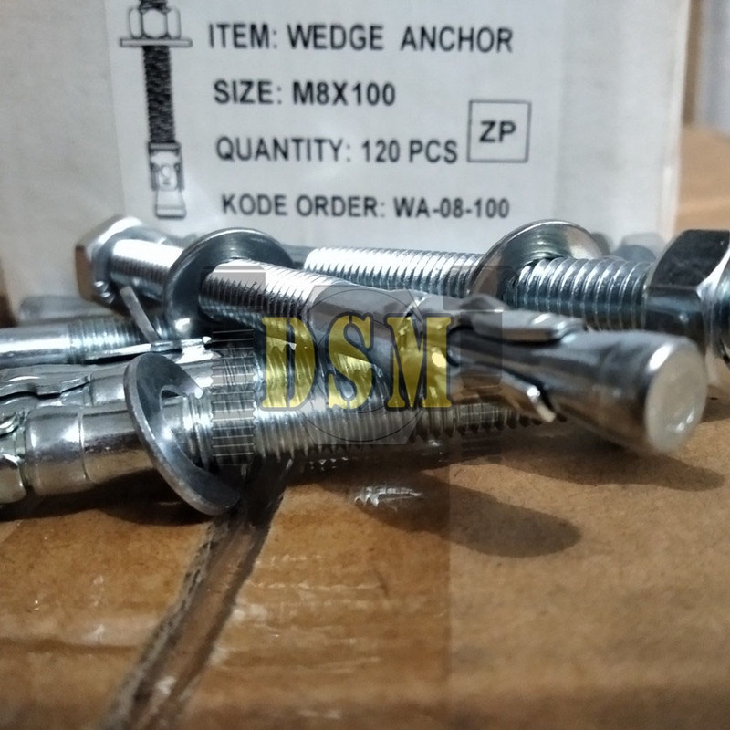 Angkur Trubolt 8x100 / Wedge Anchor M8 x 100 (10 CM)