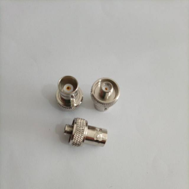 Konektor Silver Sambungan BNC - SMA Female to BNC Female / Untuk Antena BNC Konektor Ht FEMALE Baofeng / Connector Ht Female to Antena BNC