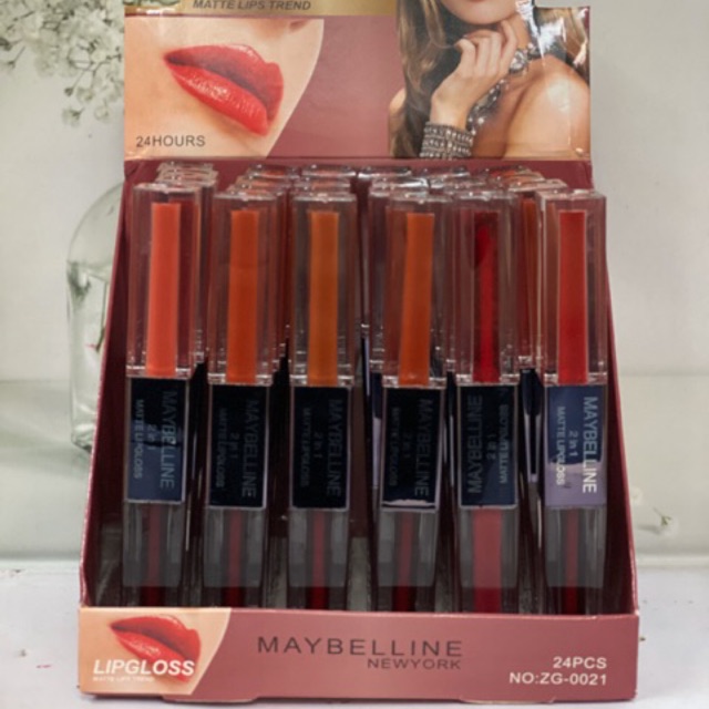 (LUSINAN) LIPGLOSS MAYBELLINE 2 IN 1 + LIPTINT