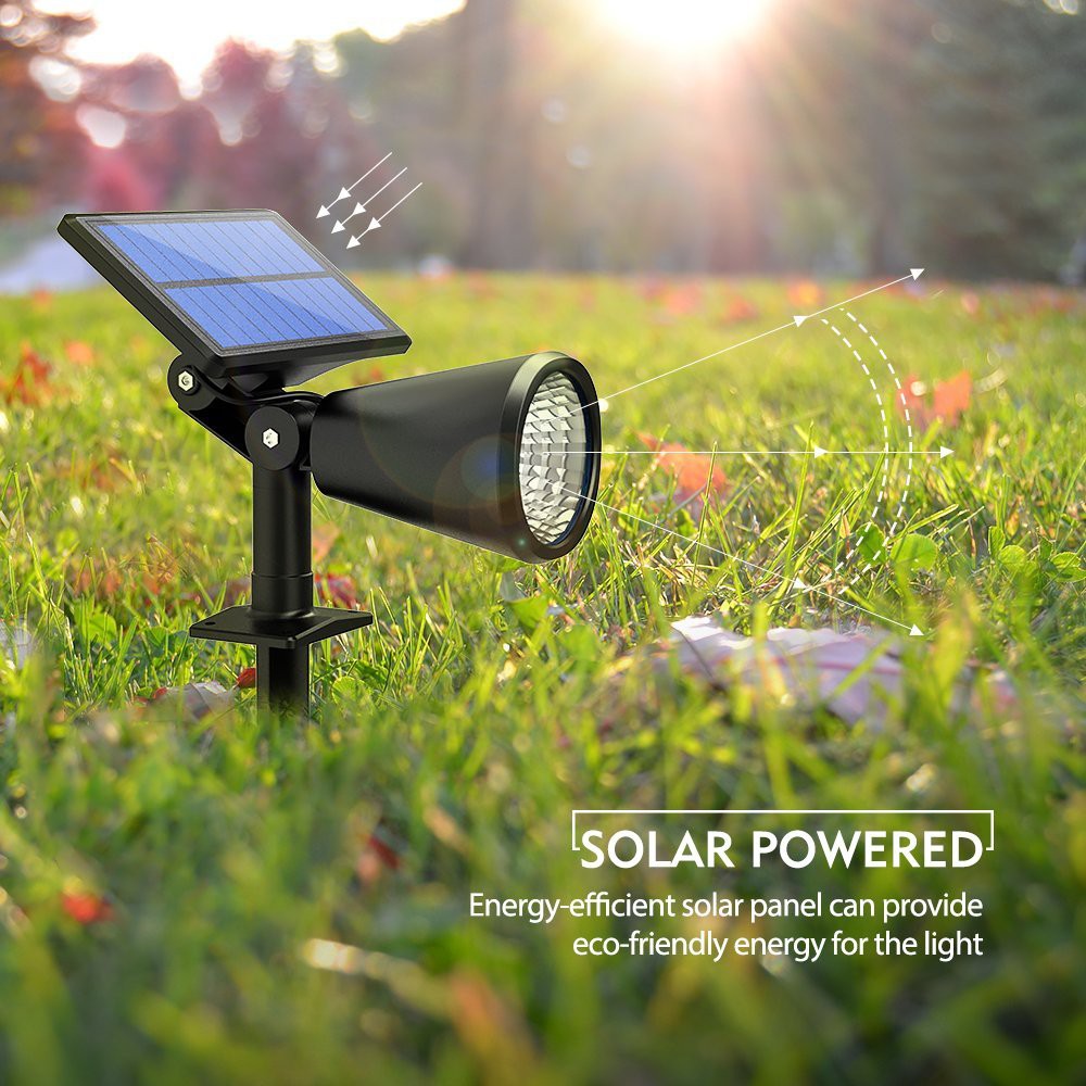 Lampu Taman Tenaga Surya, Solar Garden 4 Led Spotlight Outdoor