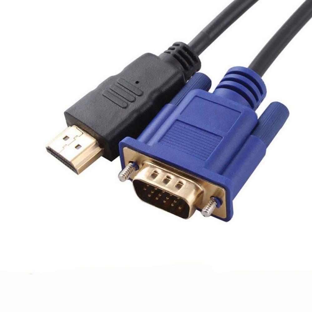 CHOOKYY Kabel Video 1.8M 6FT Kualitas Tinggi Definisi Tinggi Profesional HDMI Ke VGA Untuk HDTV PC Laptop