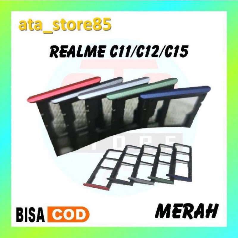 Simtray SimLock Slot Sim SimCard Tempat Kartu Realme C11 / C12 / C15 Original