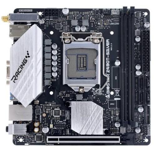 Motherboard Biostar racing Z490T Silver Lga1200 intel Z490 SATA3 usb3.2 gen1 DDR4 mini itx