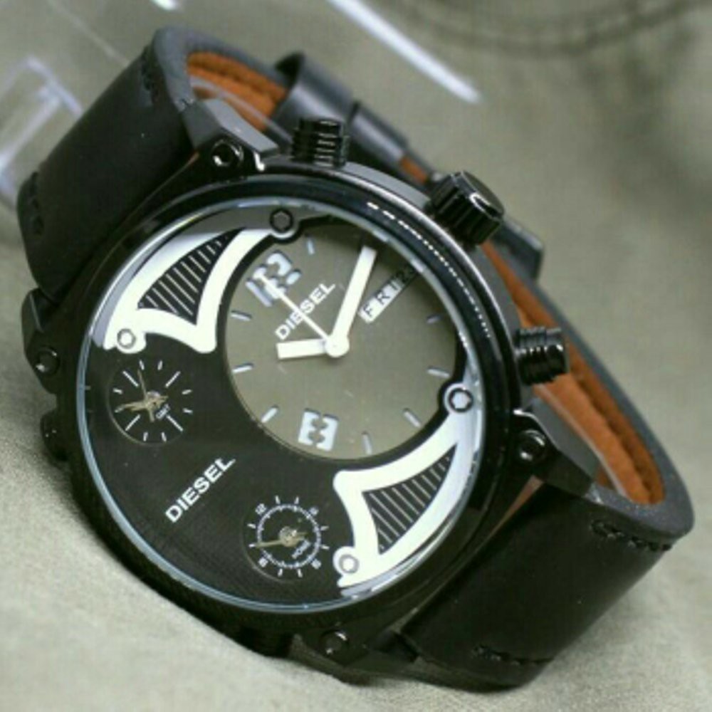 jam tangan pria diesel triple time sporty elegan