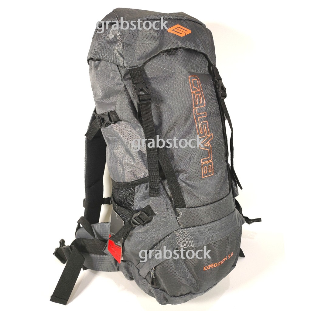 Blasted Carrier Tas Camping Plus Raincover Ada Penyangga Besi 60L Tas Hiking