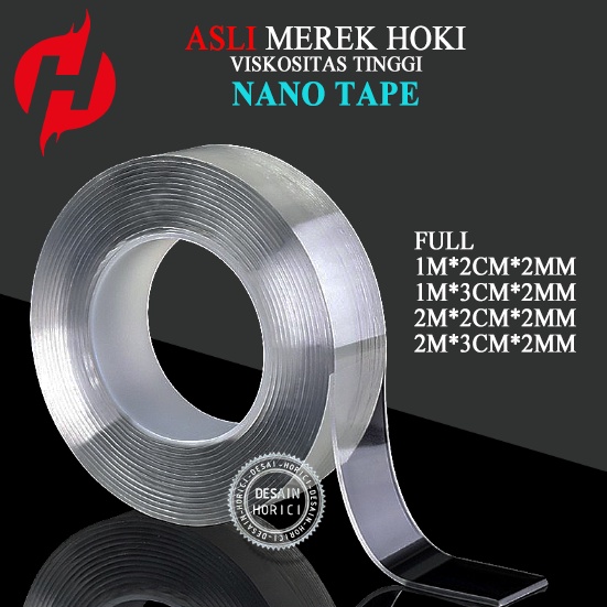 ASLI FULL NANO DOUBLE SIDED TAPE TRANSPARAN / IVY GRIP TAPE / LEM ISOLASI SELOTIP DINDING BENING KUAT SERBAGUNA 2 SISI DICUCI