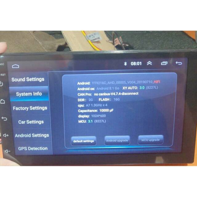 Head unit tip mobil android 7inc universal