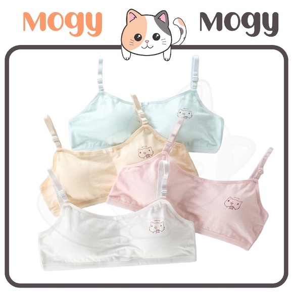 MOGYMOGY BRA546 Miniset Anak Remaja Miniset Katun Pakaian Dalam Anak Cewek