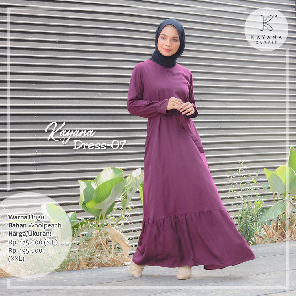 KYN Dress 07 - Dress Wanita Kekinian Bahan Wolfis Premium