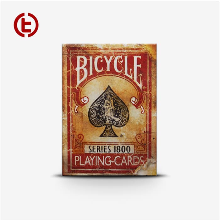 Bicycle Vintage Series 1800 Red Playing Card Import America Limited mainan anak murah