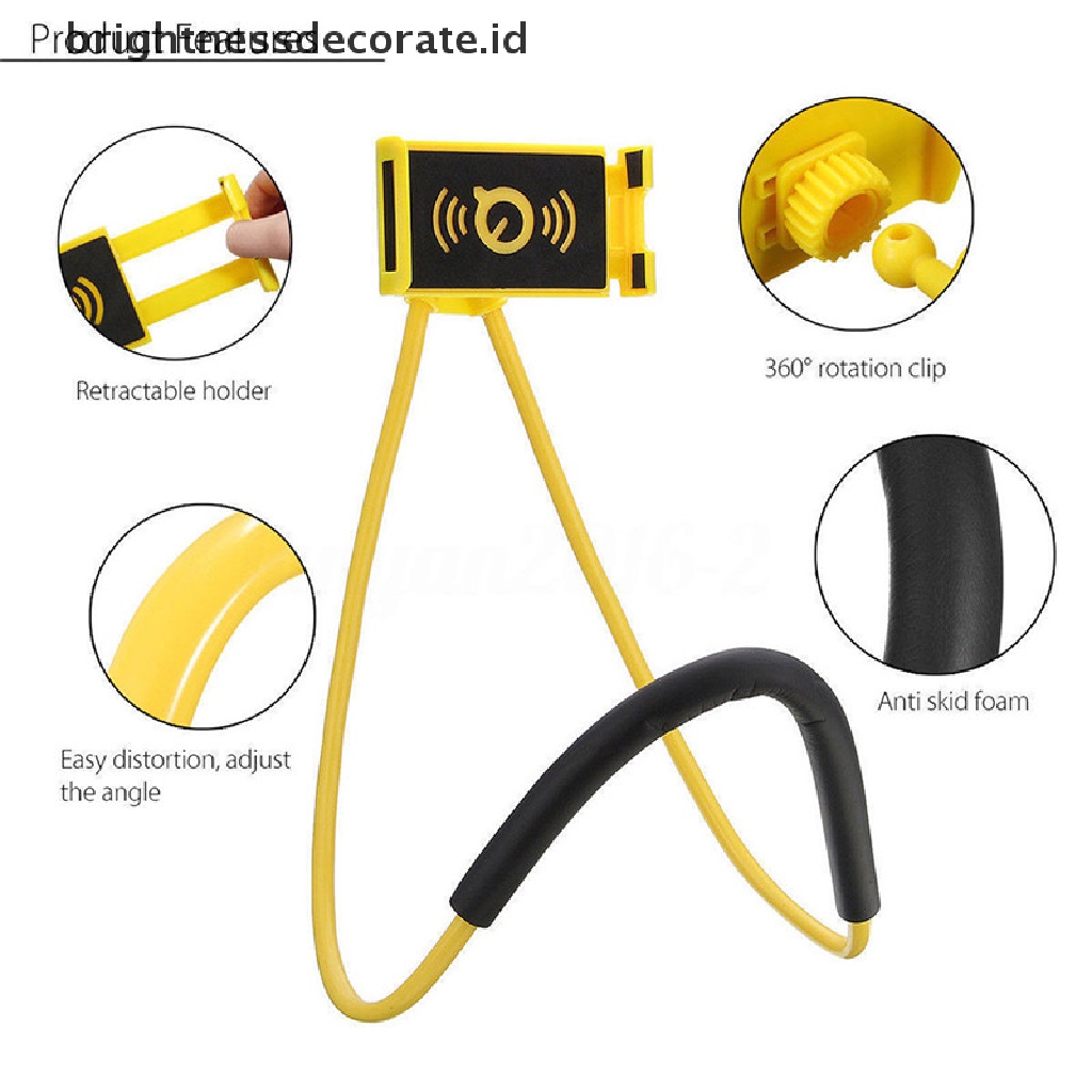 (Birth) Stand Holder / Dudukan Ponsel Model Gantung Leher Flexible Untuk Samsung / Iphone