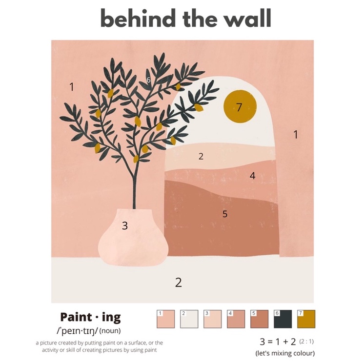 

PAINT BY NUMBER PLUS WOODEN EASEL kanvas 20x20 ALAT LUKIS LENGKAP painting kit