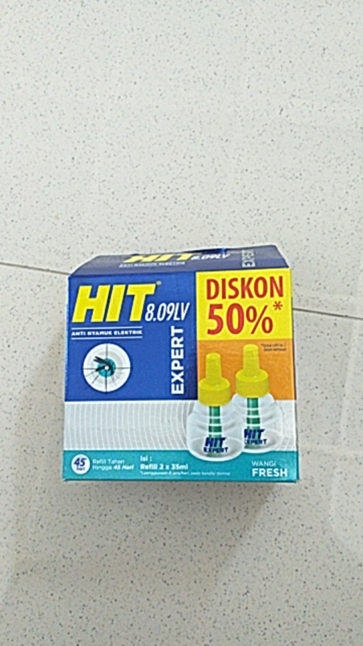 Hit Reffil Expert Isi 2 Pengusir Nyamuk Elektrik Wangi Fresh
