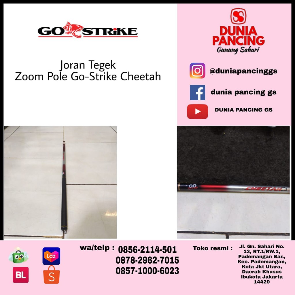 Joran Tegek Go Strike Cheetah  Pilih Ukuran