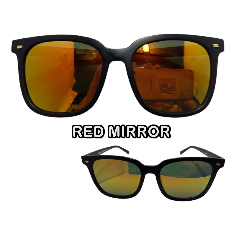 Kacamata Hitam Anti Silau Lensa Black Mirror Fashion Pria Wanita Unisex Sunglasses Big Eye Kacamata Gaya Berkendara Kacamata Sepeda Kacamata Dewasa Normal Fashion Traveling Kacamata Outdoor