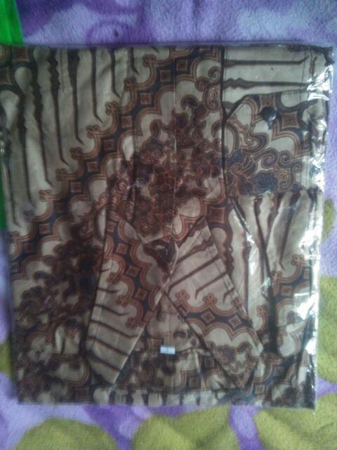 Bswart Batik Hrb026 Kenongo Hem Pendek Padi Pekalongan M L Xl Batik Pria Murah Modern Grosir
