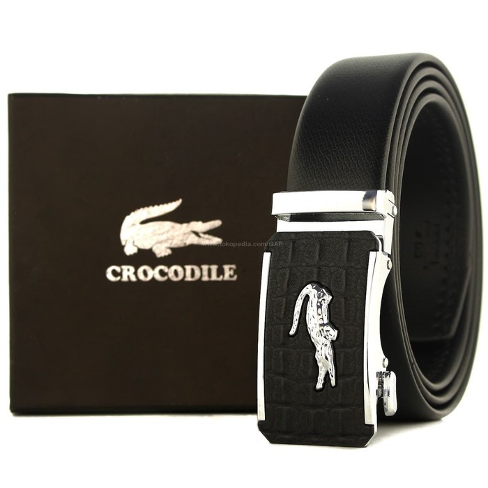 IKAT PINGGANG BRANDED BELT GESPER PRIA COWOK SUPER TOP QUALITY MODEL REL KULIT | CROCODILE A1