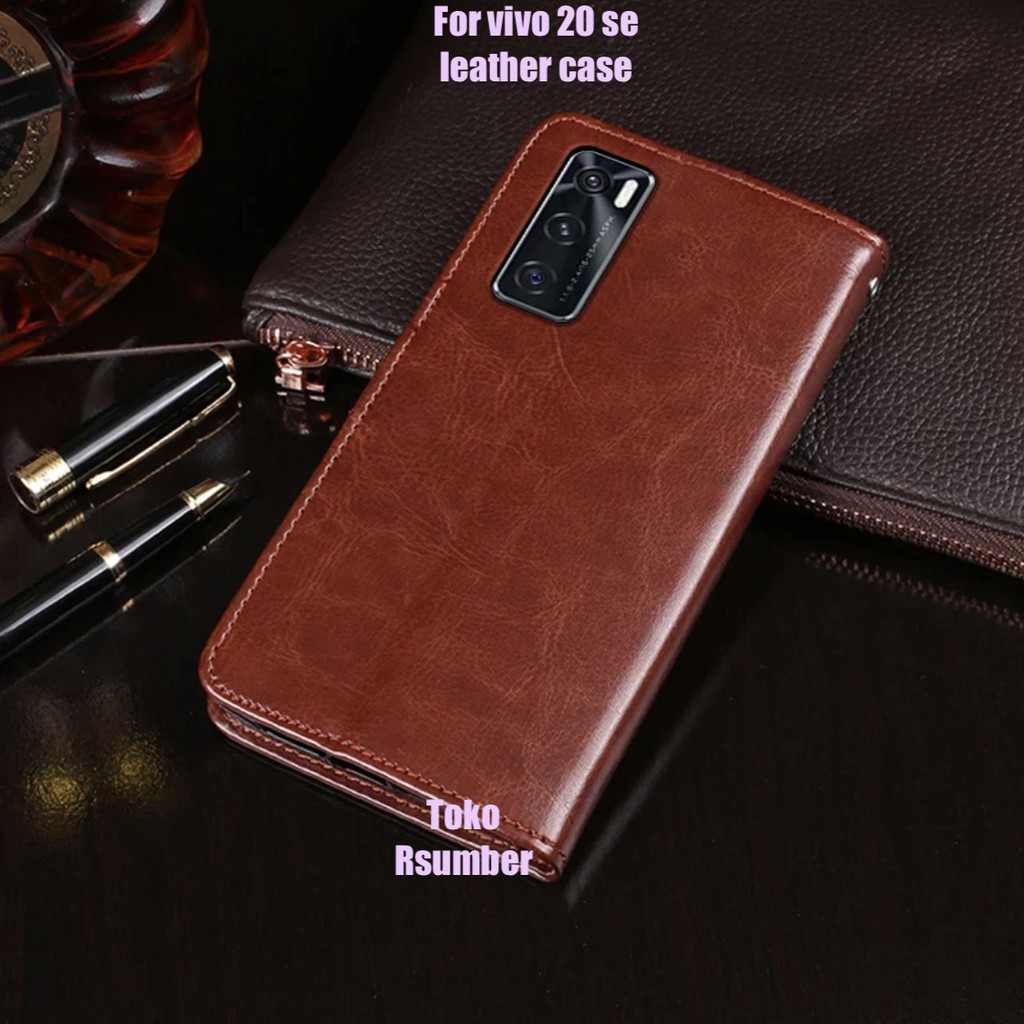 Vivo v20/V20 SE flip case leather wallet case dompet