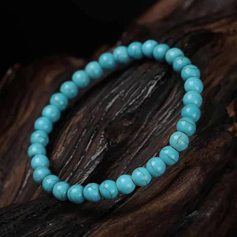 Lake North Natural Turquoise Beads Bracelet Men And Women Models Retro Palace Bracelet