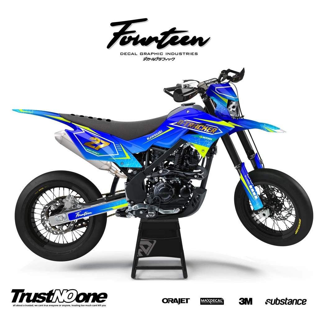 STIKER DECAL DTRACKER 150 SIMPLE ELEGAN BIRU