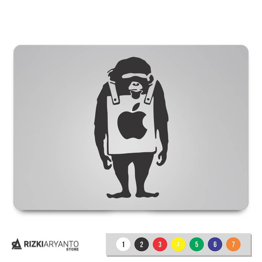 Sticker - Stiker Apple Monkey Monyet Laptop Macbook