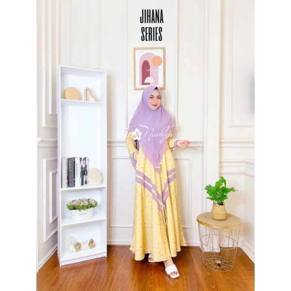 Gamis Dress JIHANA SYAR'I ORI berlabel NAZKYA