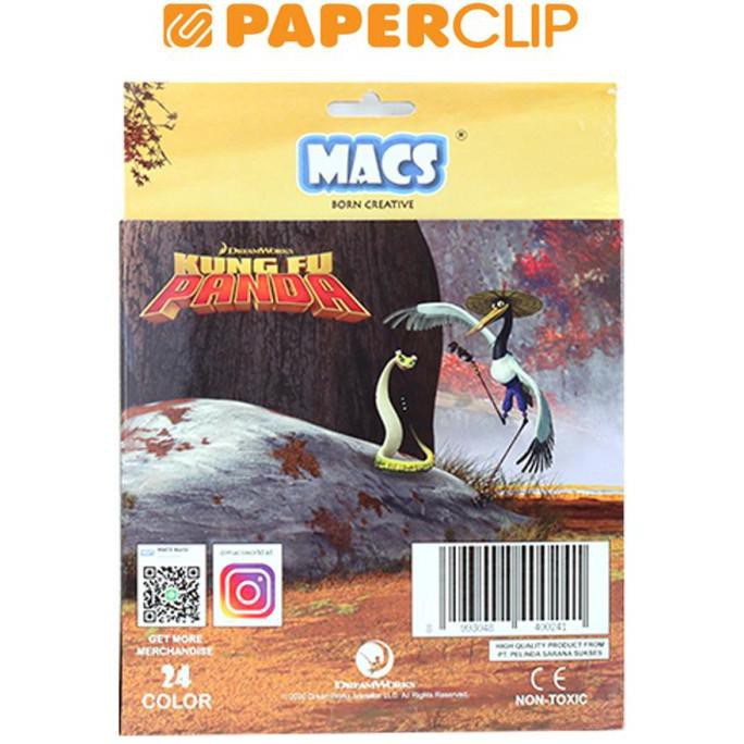 

(PERALATAN MENGGAMBAR) PENSIL WARNA MACS 40024 24 COLOURS KUNGFU PANDA TERBARU