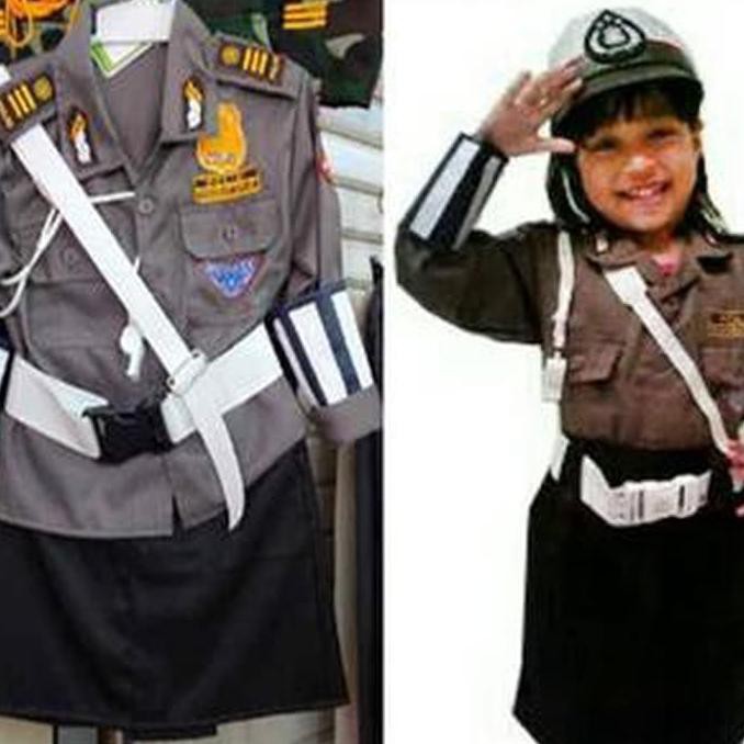 baju kostum polisi anak cewek/anak perempuan