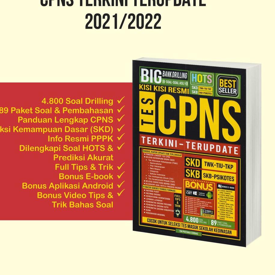*Diskon* Buku CPNS 2021 | Buku Tes CPNS Untuk Umum Big Bank Drilling Kisi-Kisi Resmi HOTS Terkini Te