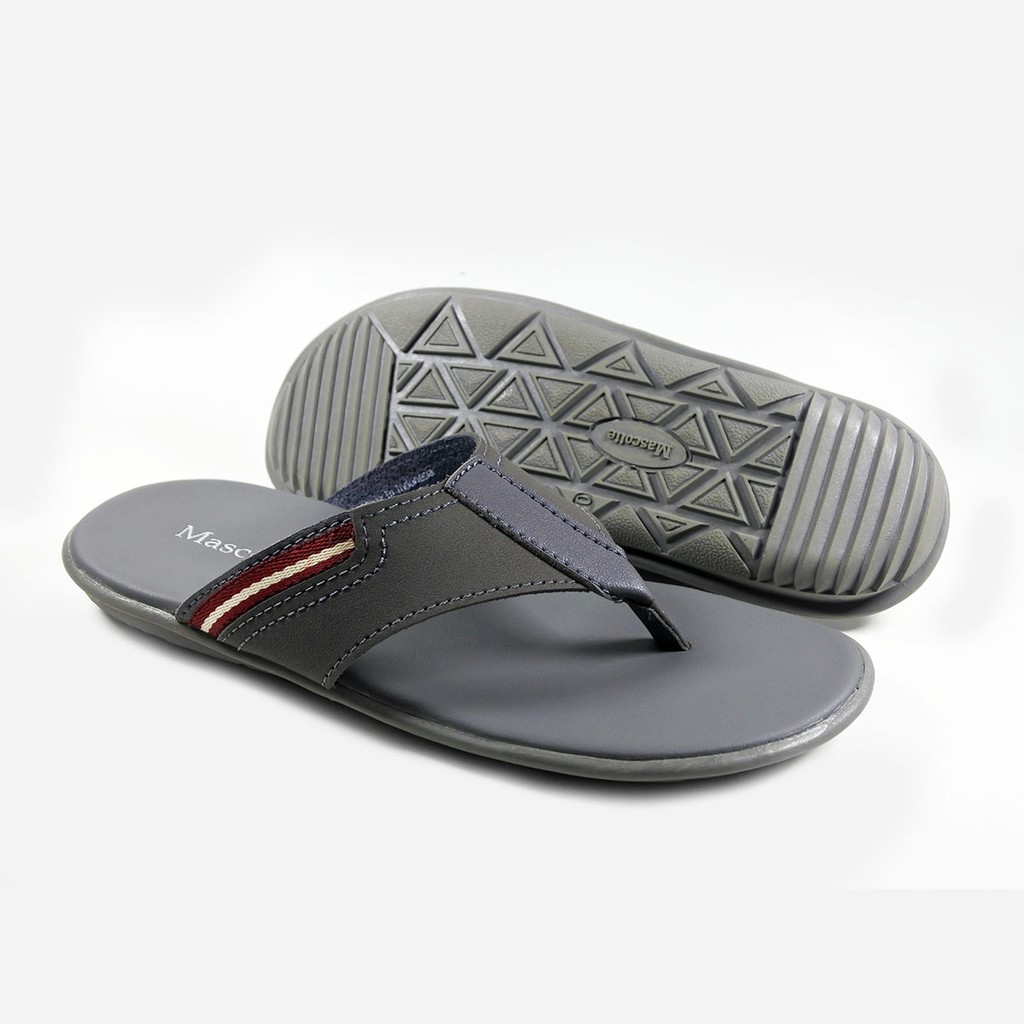 Mascotte LEVEN Sandal Pria 725 001-002 [ Hitam, Grey dan Brown ] / Ramayana Jatinegara