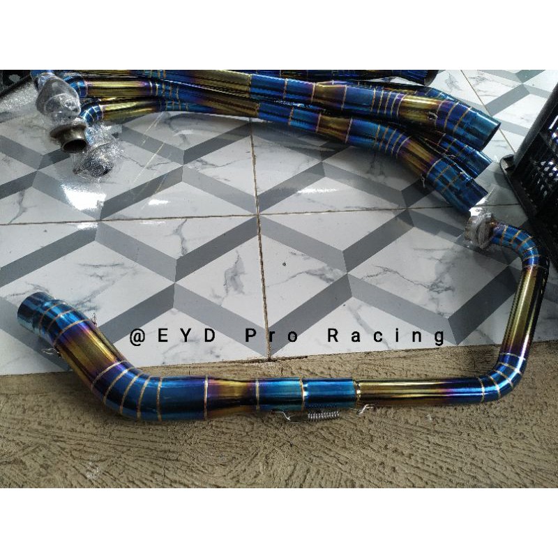 leher knalpot satria FU bluemoon full stainlees