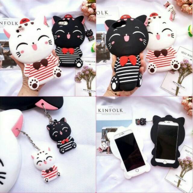 Case 4D Cat Smile Pita Oppo F3+ F3 Plus