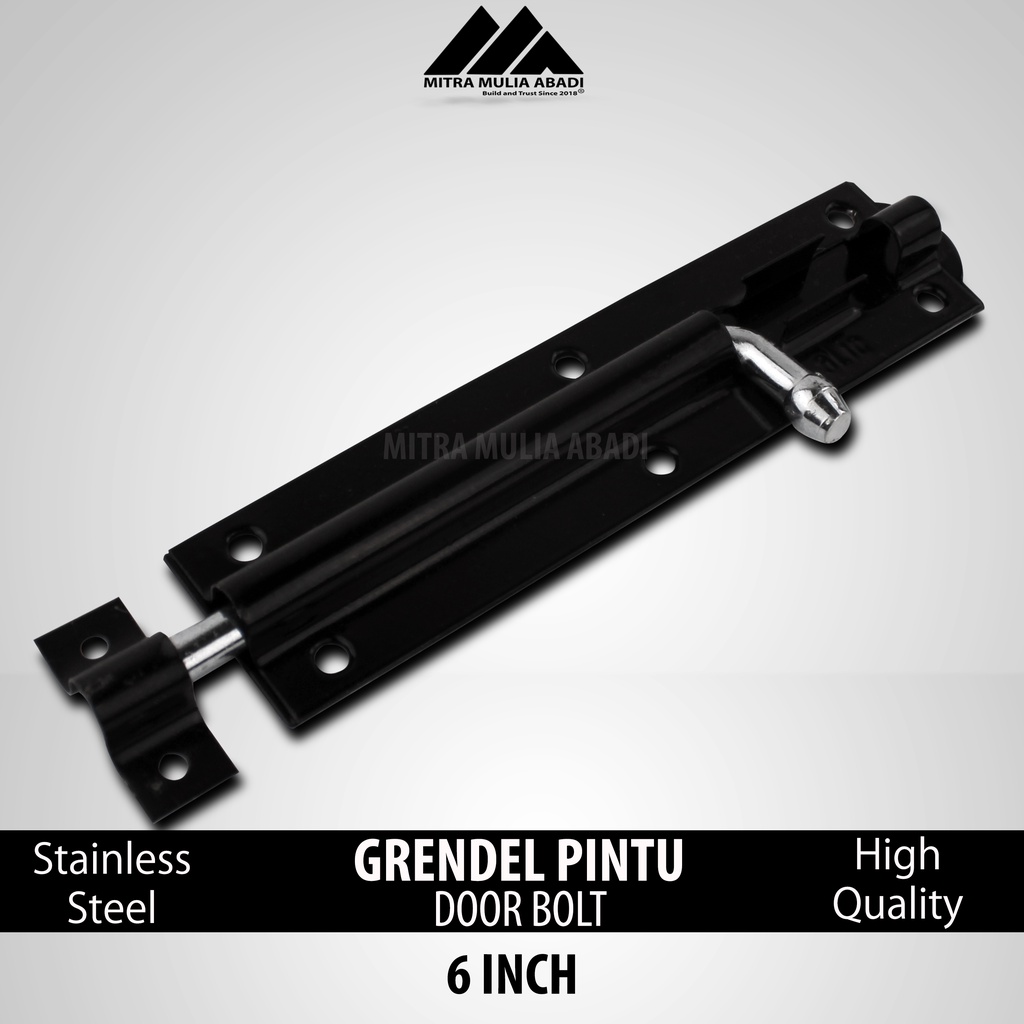 Slot Pintu Grendel 6 Inci Hitam