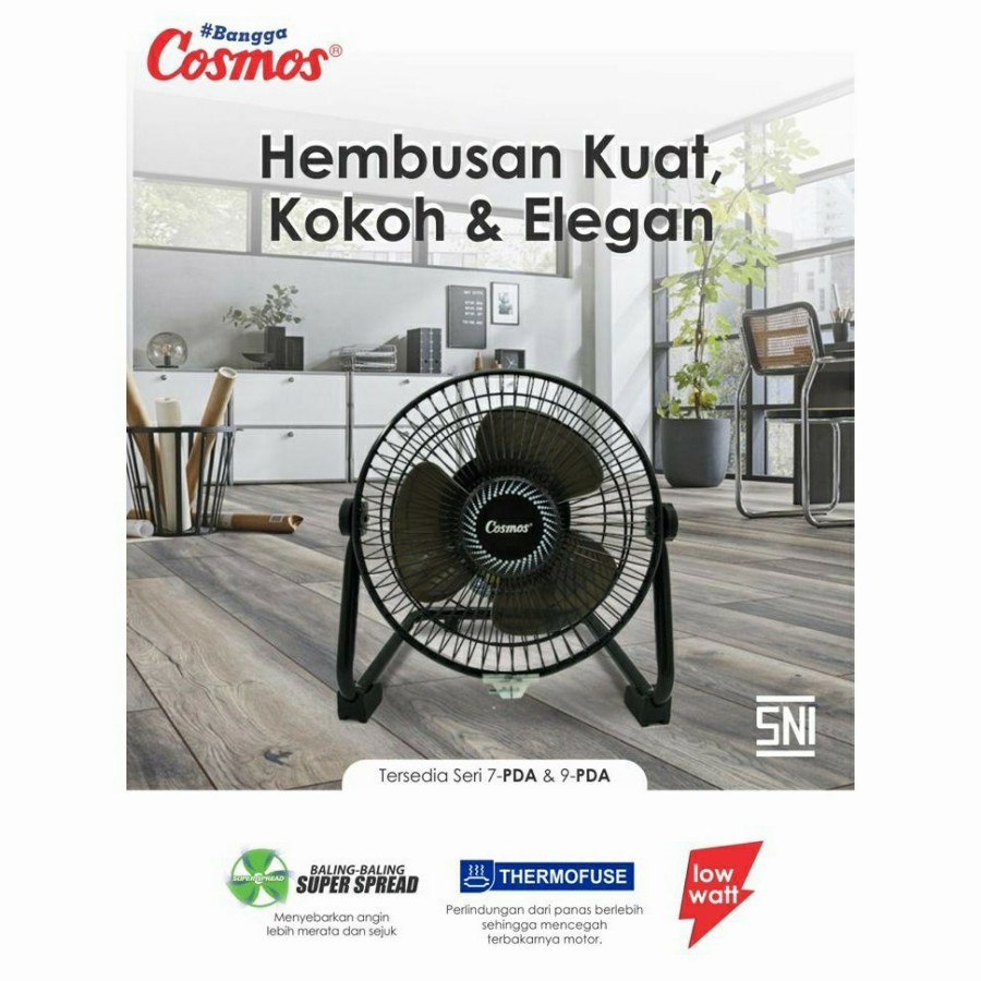 kipas angin mini cosmos 7 pda / desk fan cosmos 7pda / kipas angin meja / kipas mini