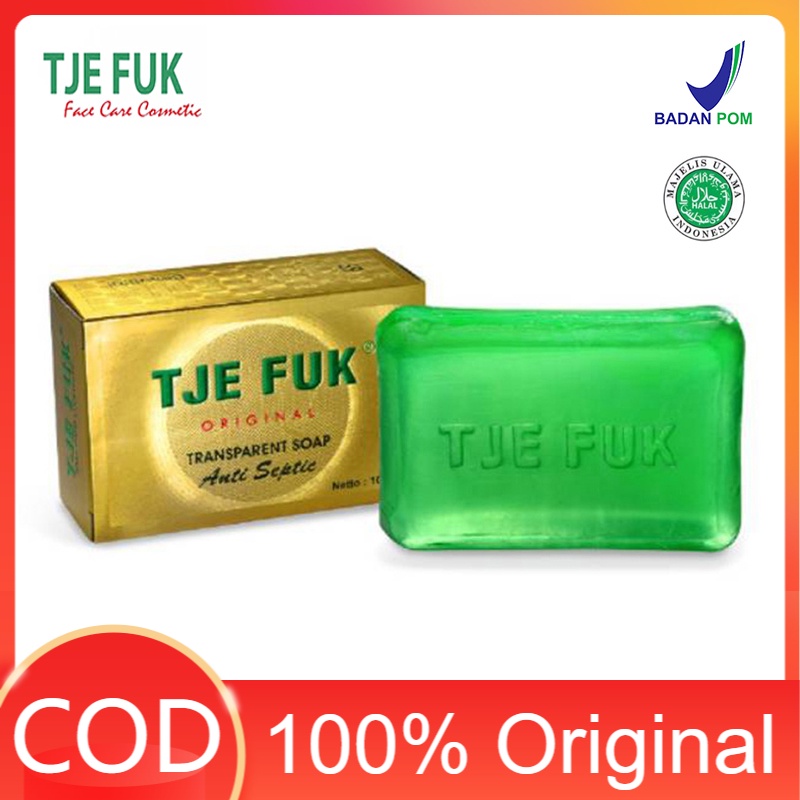 Tje Fuk Original Skincare Transparent Soap Anti Septic - Hijau 100Gr  Sabun Perawatan Wajah dan Tubu