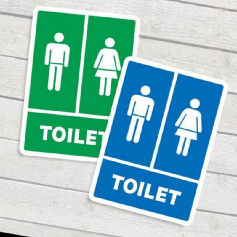 

Stiker toilet stiker sign tulisan toilet stiker rambu k3 toilet uk15×20cm