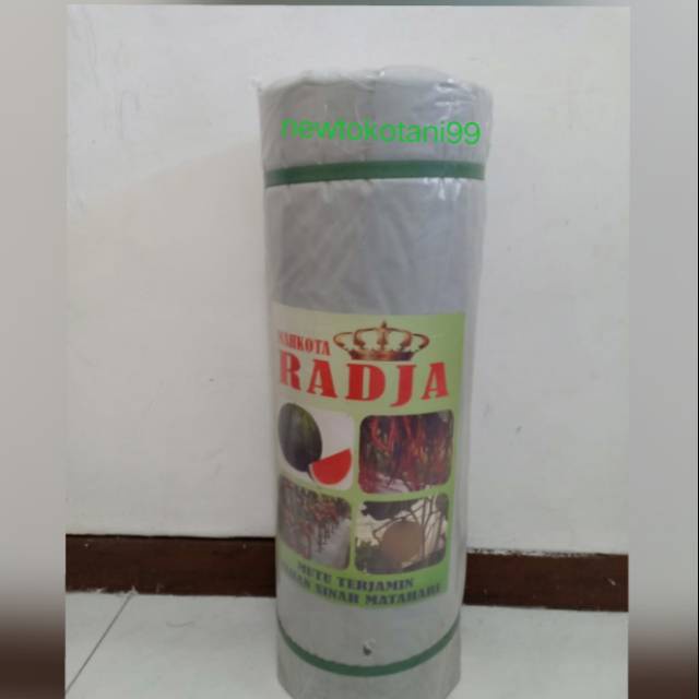 Mulsa hitam perak lebar 120cm panjang 500m cap mahkota radja untuk penutup tanah pertanian, plastik 