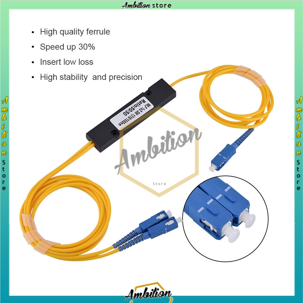 1/2 FTTH Fiber Splitter Cable SC Fiber Splitter Optical cable